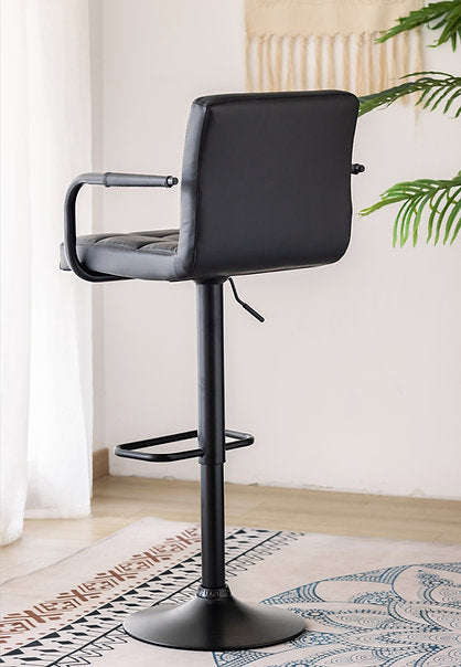 ST-7706 barstool in black and grey PU