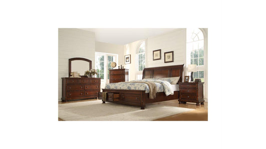 BALTIMORE - KING AND QUEEN BEDROOM COMPLETE SET - CHERRY